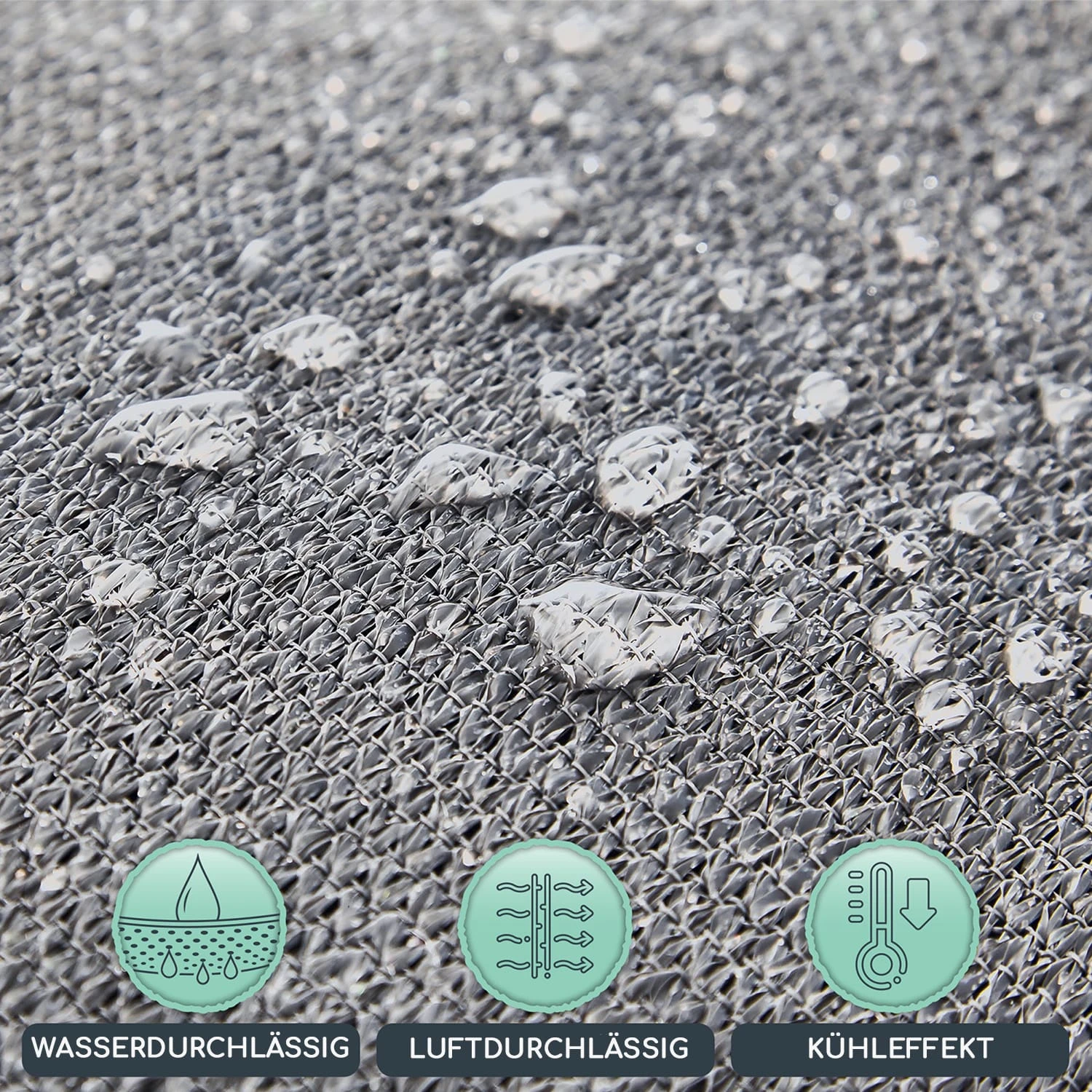 Rechteckiges Sonnensegel 3x4 M Befestigungsringe PE Luftdurchlässig 3 Rechteckiges Sonnensegel 3x4 M Befestigungsringe PE Luftdurchlässig – Bild 3