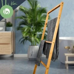 Handtuchhalter 4-fache Handtuchstange 40x98x28 Cm Leiteroptik Bambus -Outdoor Grills Verkaufsgeschäft 10038126 yy 0005 logo