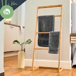 Handtuchhalter 4-fache Handtuchstange 40x98x28 Cm Leiteroptik Bambus -Outdoor Grills Verkaufsgeschäft 10038126 yy 0006 logo