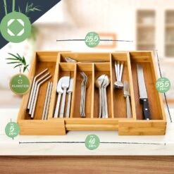 Besteckkasten 5-7 Fächer Max. 40 X 5 X 35,5 Cm Bambus -Outdoor Grills Verkaufsgeschäft 10038140 yy 0009 logo