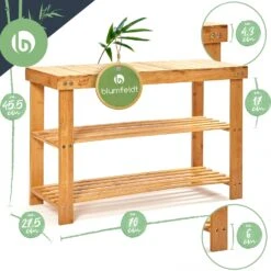 Schuhregal Mehrzweckregal Sitzbank 2 Etagen Für 8 Paar Schuhe Bambus -Outdoor Grills Verkaufsgeschäft 10038141 yy 0007 logo