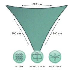 Dreieckiges Sonnensegel 3x3x3 M Polyester Luftdurchlässig -Outdoor Grills Verkaufsgeschäft 10038200 de 0006 logo