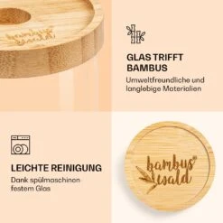 Stapelglas Mit Bambusdeckel 800 Ml Stapelbar Luftdicht -Outdoor Grills Verkaufsgeschäft 10038245 de 0004 logo