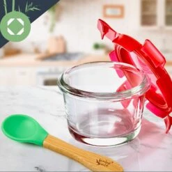 Babygläser 6er-Set Bunte Deckel Luftdichter Verschluss Geschmacksecht -Outdoor Grills Verkaufsgeschäft 10038298 yy 0005 logo