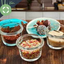 Babygläser 6er-Set Bunte Deckel Luftdichter Verschluss Geschmacksecht -Outdoor Grills Verkaufsgeschäft 10038298 yy 0007 logo