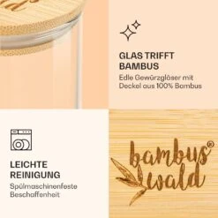 Runde Gläser Bambusdeckel 10 Stück Je 150 Ml Luftdicht -Outdoor Grills Verkaufsgeschäft 10038312 de 0005 logo