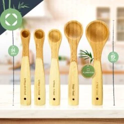 Messlöffel-Set Back- Und Kochbesteck Ideales Abmessen 5er-Set Bambus -Outdoor Grills Verkaufsgeschäft 10038313 yy 0007 logo