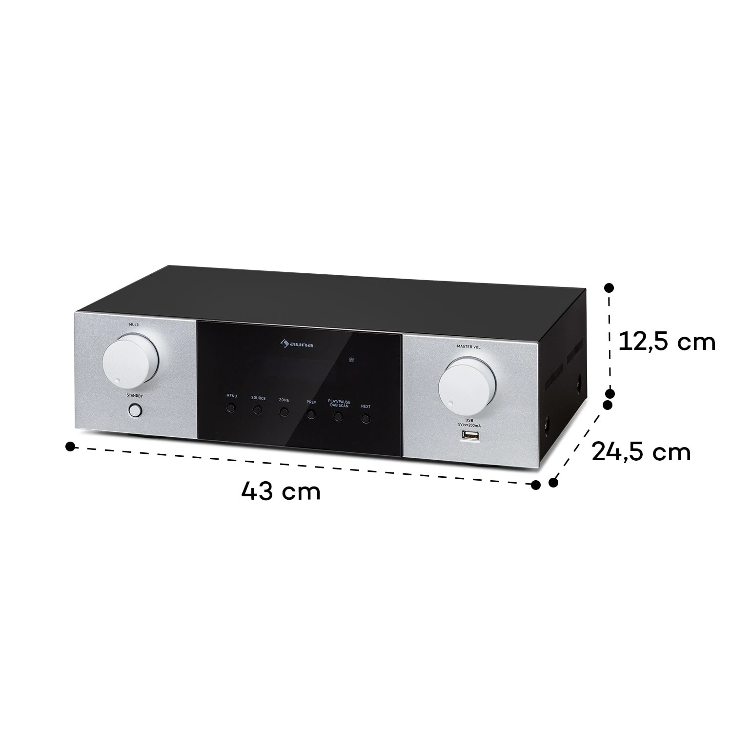 AMP-4000 DAB Hifi-Stereo-Verstärker DAB+-Radio USB Fernbedienung LED-Display 7 AMP-4000 DAB Hifi-Stereo-Verstärker DAB+-Radio USB Fernbedienung LED-Display – Bild 7