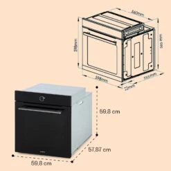 Illuminosa Smart Einbaubackofen 2800W 11 Funktionen App-Steuerung -Outdoor Grills Verkaufsgeschäft 10038335 yy 0007 dimensions