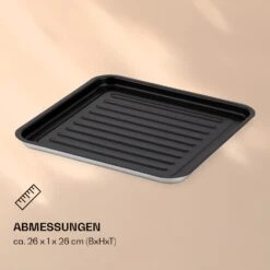 AeroVital Jumbo Heißluftfritteuse Backblech Edelstahl -Outdoor Grills Verkaufsgeschäft 10038342 de 0004 dimensions