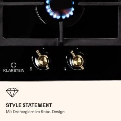 Victoria Domino Gaskochfeld 2-flammig Sabaf-Brenner Glaskeramik Retro-Look -Outdoor Grills Verkaufsgeschäft 10038374 de 0006 logo