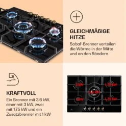 Victoria 5 Gaskochfeld 5-flammig Sabaf-Brenner Glaskeramik Retro-Look -Outdoor Grills Verkaufsgeschäft 10038376 de 0003 logo