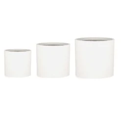 Gendt Pflanztopf Übertopf 3er-Set 3 Größen S/M/L Faserstein In/Outdoor