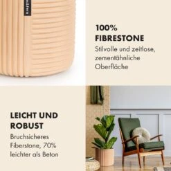 Hasselt Blumentopf Polystone Pflanzenfreundlich Handgemacht 3D-Optik -Outdoor Grills Verkaufsgeschäft 10038548 de 0003 usp