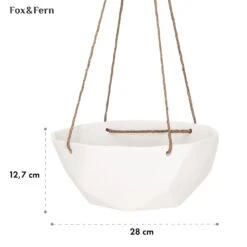 Laren Blumenampel Ø 28 Cm Polystone Mit Naturseilen 2er-Set -Outdoor Grills Verkaufsgeschäft 10038552 yy 0005 usp