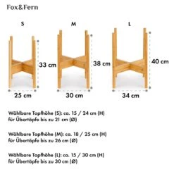 Zeist Pflanzenhalter 3er-Set 2 Höhen Kombinierbar Steck-Design Naturbelassen -Outdoor Grills Verkaufsgeschäft 10038553 de 0006 usp