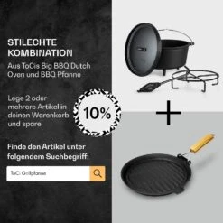 Galloway Dutch Oven 9.0 BBQ-Topf Gusseisen Standfüße Größe L / 9 Qt -Outdoor Grills Verkaufsgeschäft 10038586 de 0007 usp