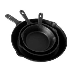 Parthenaise Bratpfannen 3er-Set 12/16/21cm Ø Gusseisen Rund Voreingebrannt -Outdoor Grills Verkaufsgeschäft 10038597 yy 0004 logo