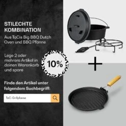Guernsey Premium Dutch Oven 12.0 BBQ-Topf Gusseisen Standfüße Größe XL / 12 Qt -Outdoor Grills Verkaufsgeschäft 10038644 de 0007 usp