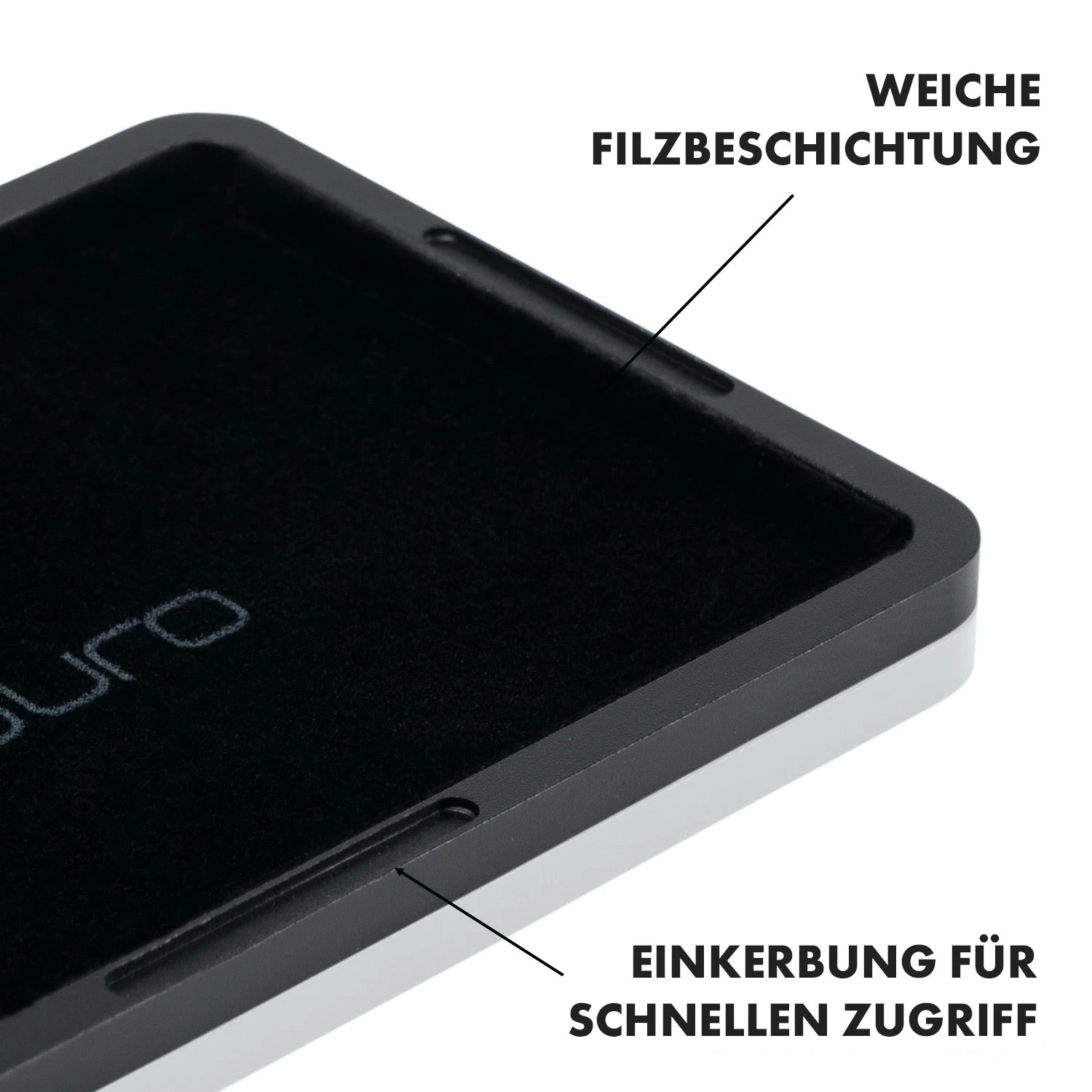 Coin Card Mit Filz Für Slim Wallets Münzaufbewahrung Aluminium 2 Coin Card Mit Filz Für Slim Wallets Münzaufbewahrung Aluminium – Bild 2