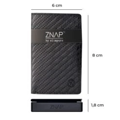 ZNAP Slim Wallet 12 Karten Münzfach 8 X 1,8 X 6 Cm (BxHxT) RFID-Schutz -Outdoor Grills Verkaufsgeschäft 10038746 yy 0008 dimensions