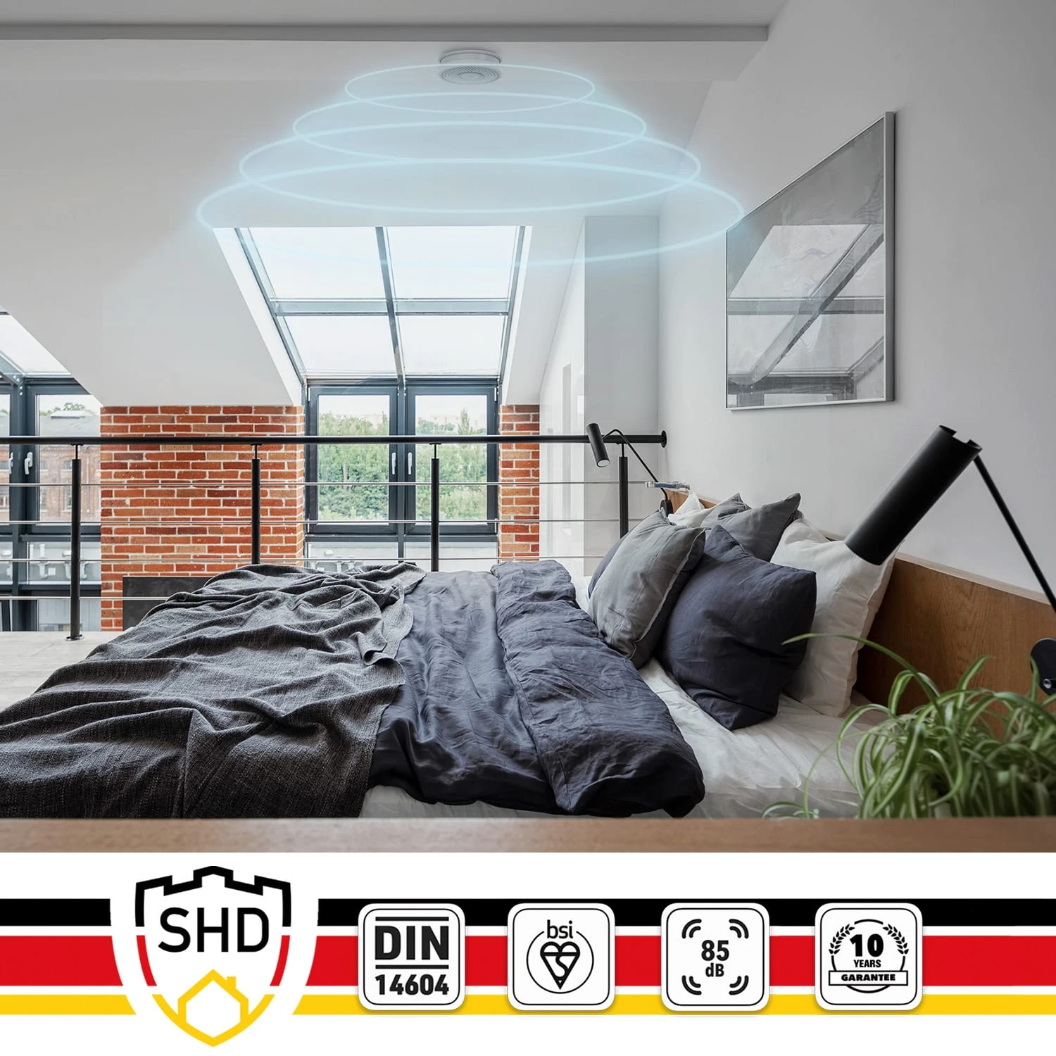 Rauchmelder DOF39 Kunststoff Warnsignal: 85 DB 9V Batteriebetrieben 5 Rauchmelder DOF39 Kunststoff Warnsignal: 85 DB 9V Batteriebetrieben – Bild 5