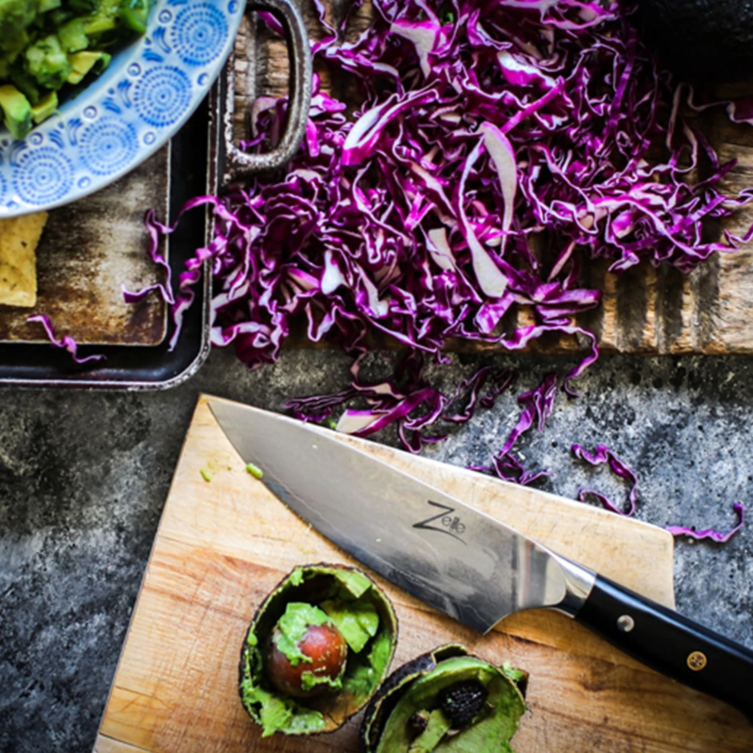 Alpha-Royal Japanese Serie 6" Chefkochmesser Damaszener-Stahl 4 Alpha-Royal Japanese Serie 6" Chefkochmesser Damaszener-Stahl – Bild 4