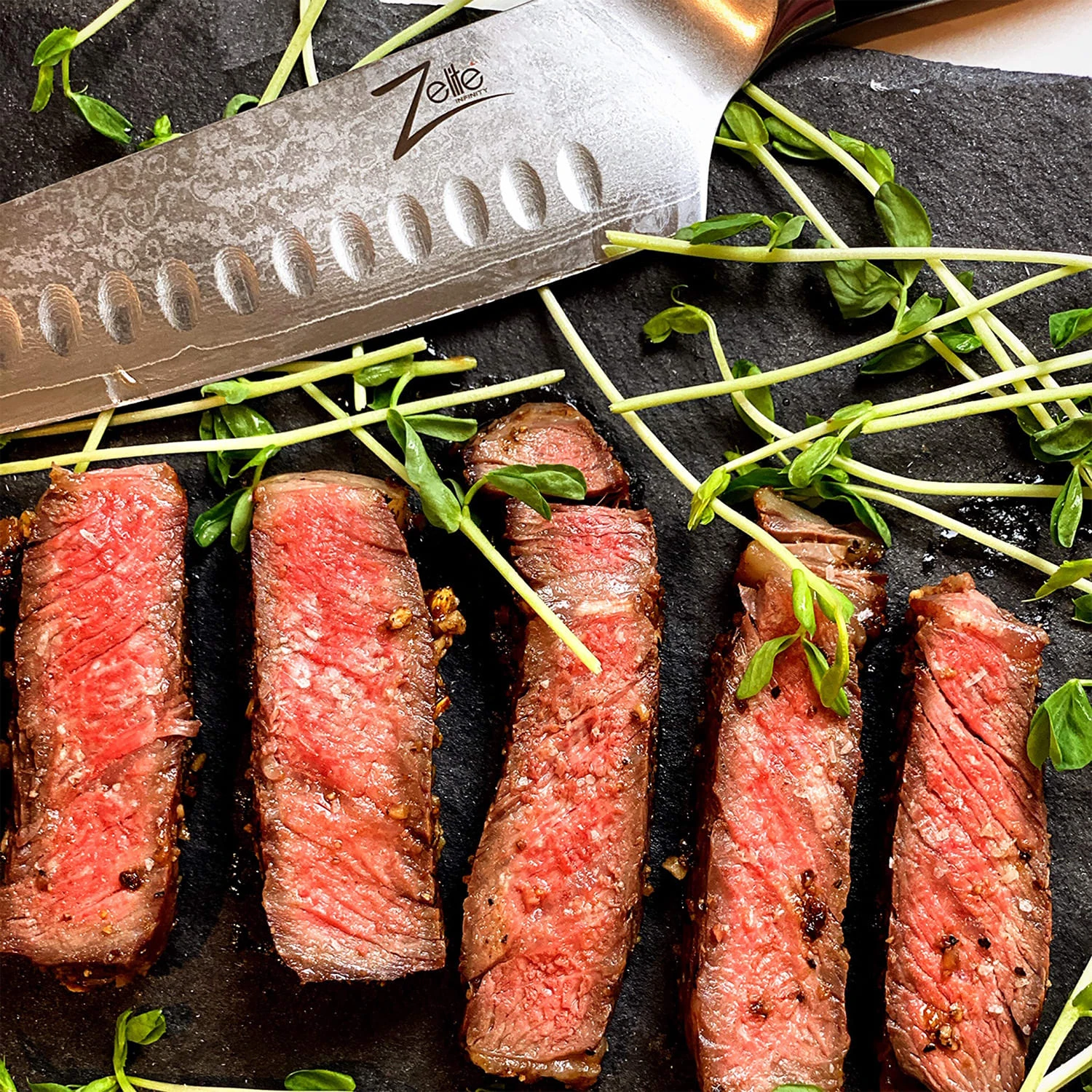 Alpha-Royal Japanese Serie 7" Santoku-Messer Damaszener-Stahl 5 Alpha-Royal Japanese Serie 7" Santoku-Messer Damaszener-Stahl – Bild 5