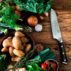 Alpha-Royal German 7" Santokumesser 56 HCR Edelstahl -Outdoor Grills Verkaufsgeschäft 10039005 yy 0003 logo