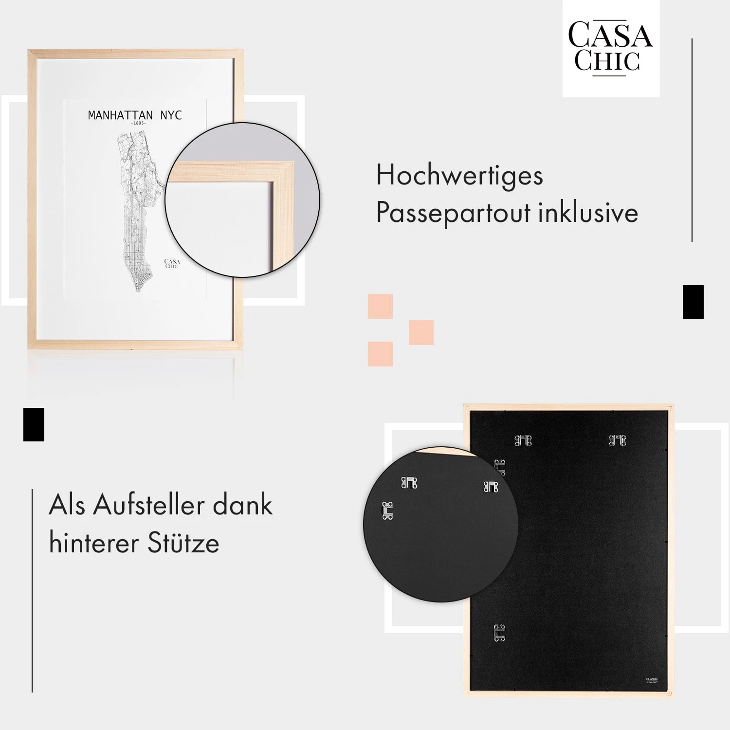 Edinburgh Bilderrahmen Rechteckig A2 58,4 X 41 Cm Fotos Passepartout Echtholz 4 Edinburgh Bilderrahmen Rechteckig A2 58,4 X 41 Cm Fotos Passepartout Echtholz – Bild 4