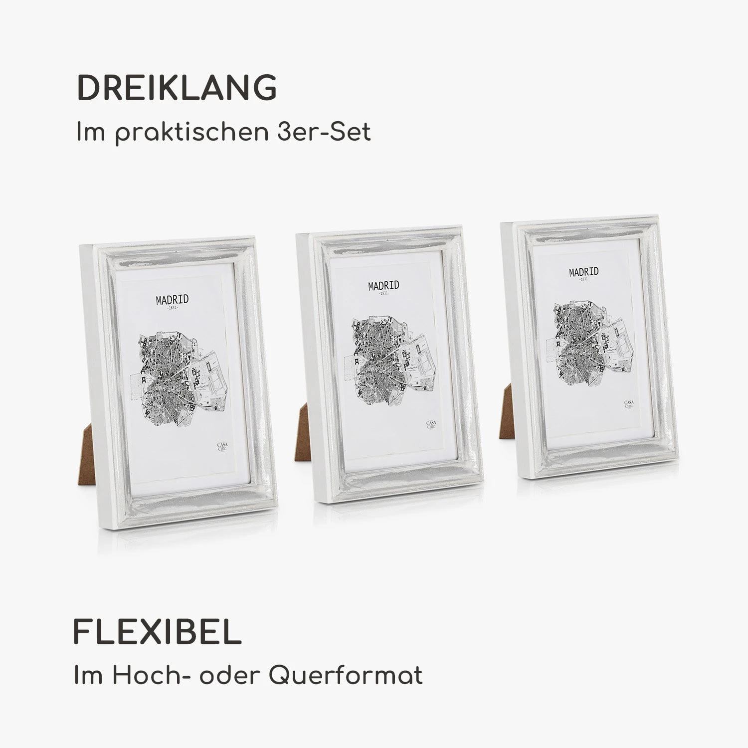 Lancaster Bilderrahmen Rechteckig 3er-Set 17x12 Cm Fotos Passepartout Holz 4 Lancaster Bilderrahmen Rechteckig 3er-Set 17x12 Cm Fotos Passepartout Holz – Bild 4