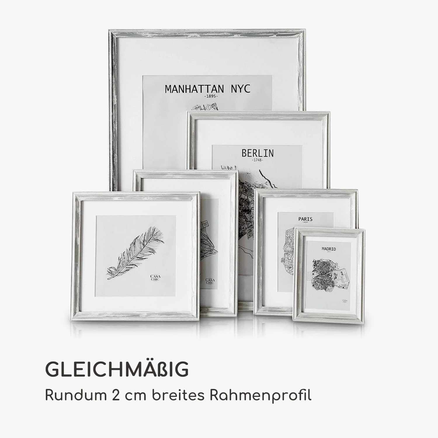 Lancaster Bilderrahmen Rechteckig 3er-Set 17x12 Cm Fotos Passepartout Holz 7 Lancaster Bilderrahmen Rechteckig 3er-Set 17x12 Cm Fotos Passepartout Holz – Bild 7
