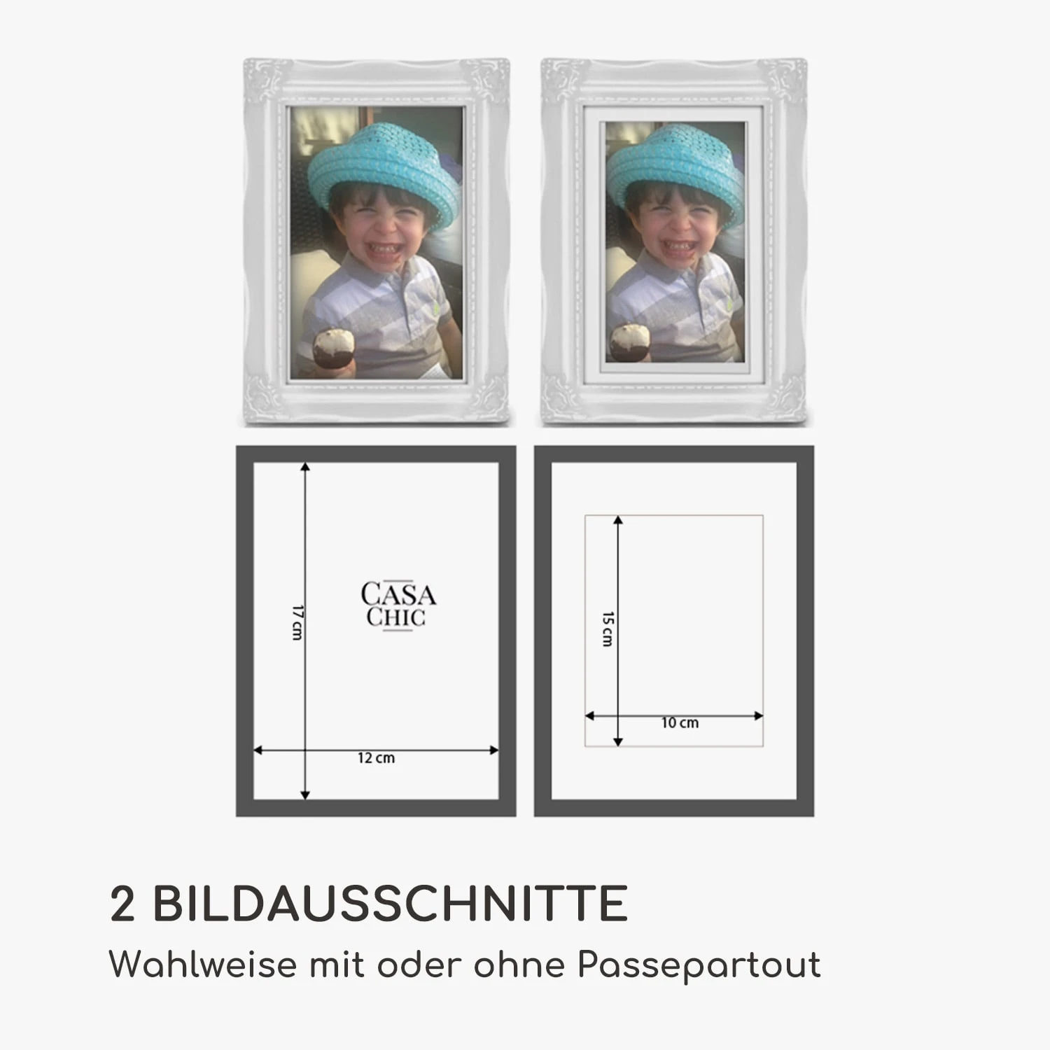 Regent Bilderrahmen Rechteckig 17 X 12 Cm Fotos Passepartout Glas Rokoko 6 Regent Bilderrahmen Rechteckig 17 X 12 Cm Fotos Passepartout Glas Rokoko – Bild 6