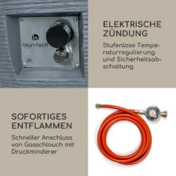 Vitina Gas-Feuerstelle 40.000BTU/13kW Abdeckung Edelstahlbrenner -Outdoor Grills Verkaufsgeschäft 10039403 de 0005 logo
