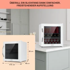 Beersafe L Quartz Kühlschrank 47 Liter 2 Böden Panoramaglastür Weiß -Outdoor Grills Verkaufsgeschäft 10039426 DE 0006 usp