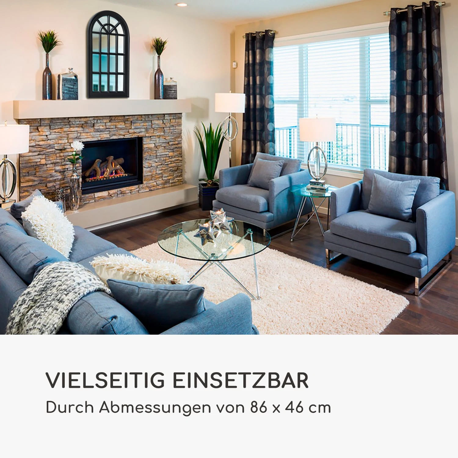 Savile Französischer Fensterspiegel Holzrahmen 86 X 46 Cm 3 Savile Französischer Fensterspiegel Holzrahmen 86 X 46 Cm – Bild 3