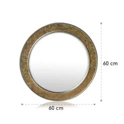 Cheyne Wandspiegel Holzrahmen Rund Ø 60 Cm Mosaik-Design -Outdoor Grills Verkaufsgeschäft 10039462 yy 0007 logo