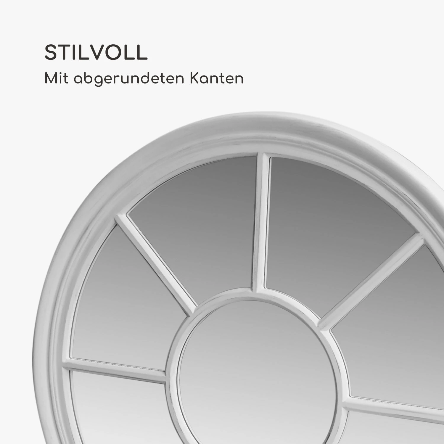 Leeds Wandspiegel Echtholzrahmen Rund Ø 90 Cm 4 Leeds Wandspiegel Echtholzrahmen Rund Ø 90 Cm – Bild 4