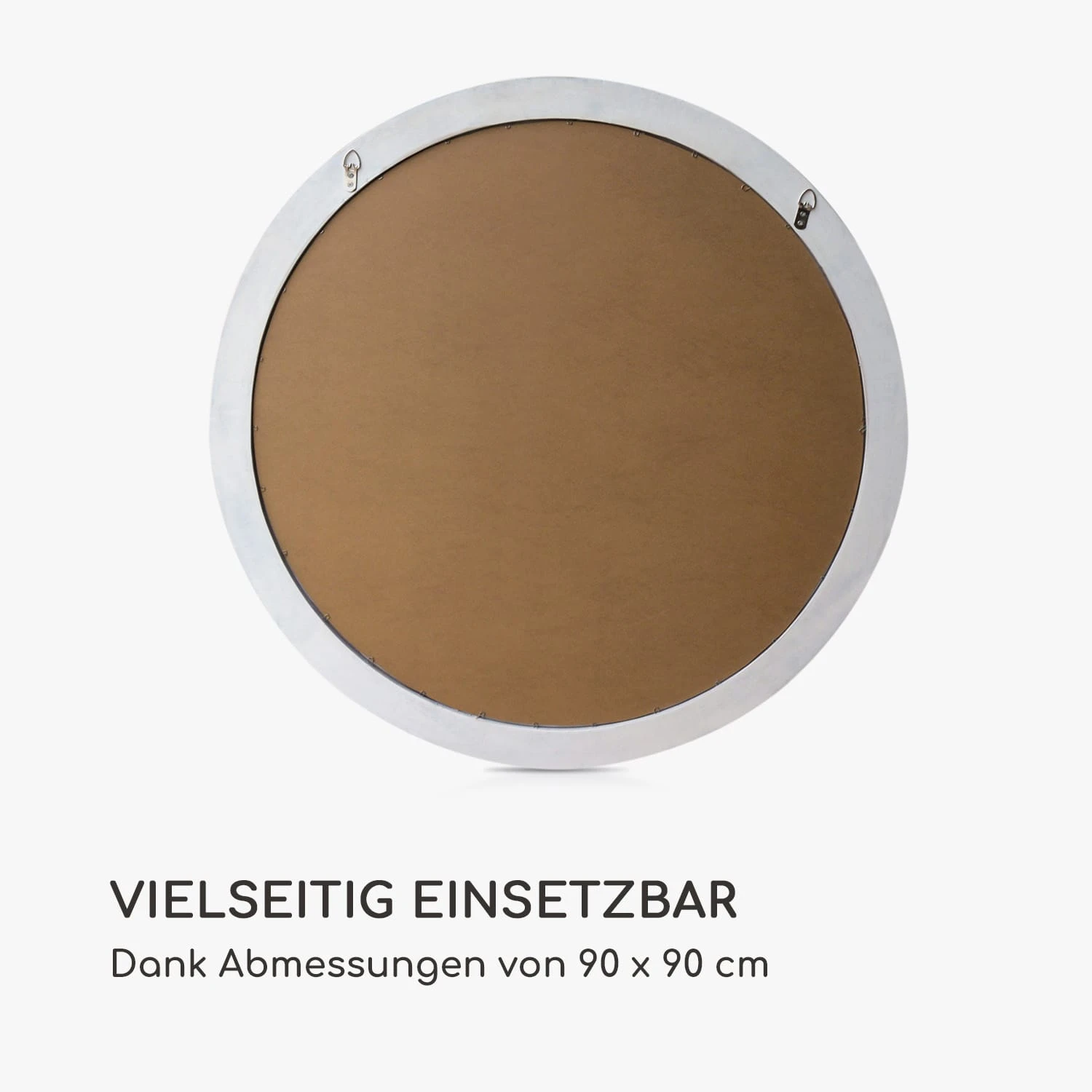 Leeds Wandspiegel Echtholzrahmen Rund Ø 90 Cm 5 Leeds Wandspiegel Echtholzrahmen Rund Ø 90 Cm – Bild 5