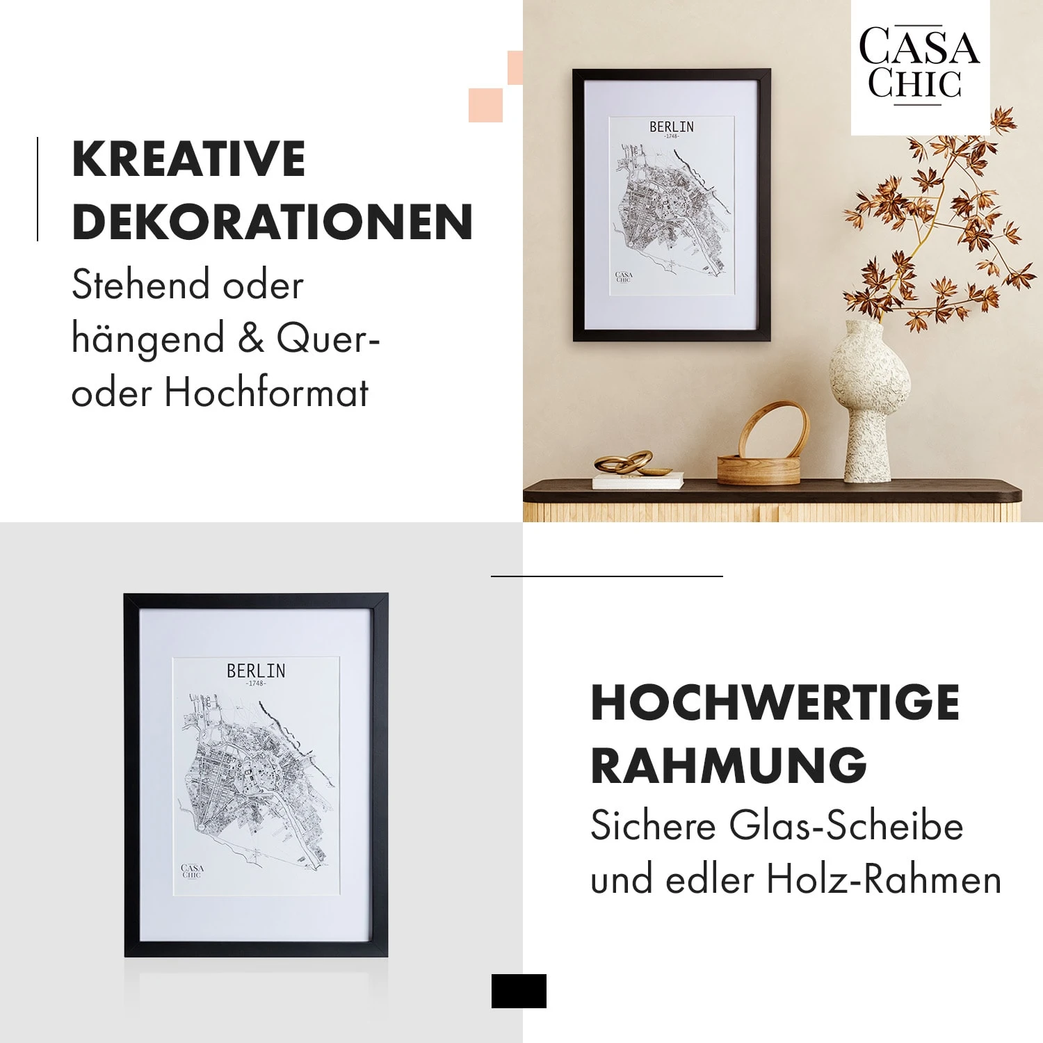 Bristol Bilderrahmen Glasscheibe A3 Mit Passepartout A4 Echtholz 3 Bristol Bilderrahmen Glasscheibe A3 Mit Passepartout A4 Echtholz – Bild 3