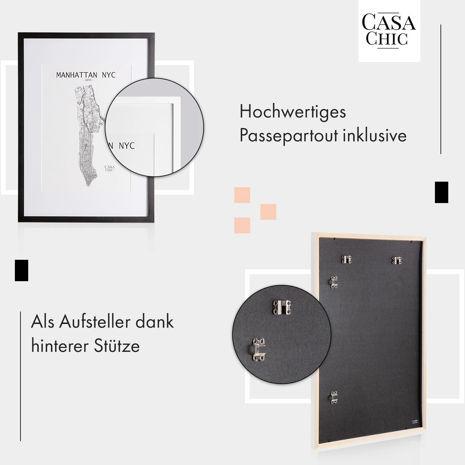 Bristol Bilderrahmen Glasscheibe A2 Mit Passepartout A3 Echtholz 4 Bristol Bilderrahmen Glasscheibe A2 Mit Passepartout A3 Echtholz – Bild 4