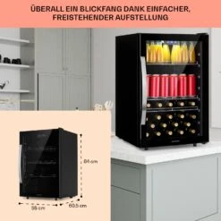 Beersafe 5XL Kühlschrank 148 Liter 3 Böden Panoramaglastür Edelstahl -Outdoor Grills Verkaufsgeschäft 10039512 DE 0006 usp