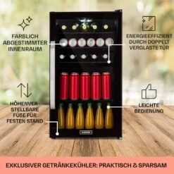 Beersafe 3XL Onyx Kühlschrank 98 Liter 4 Böden Panoramaglastür -Outdoor Grills Verkaufsgeschäft 10039655 DE 0005 usp