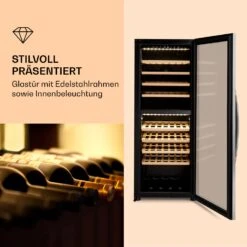 Klarstein Vinamour 77 Duo Weinkühlschrank 191 Liter 5 - 20 °C 2 Kühlzonen -Outdoor Grills Verkaufsgeschäft 10039771 de 0003 logo
