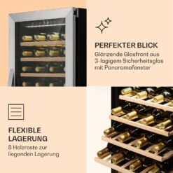 Klarstein Vinamour 77 Duo Weinkühlschrank 191 Liter 5 - 20 °C 2 Kühlzonen -Outdoor Grills Verkaufsgeschäft 10039771 de 0005 logo