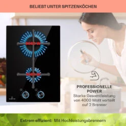 Illuminosa Domino Gaskochfeld 2-flammig Sabaf-Brenner Glaskeramik -Outdoor Grills Verkaufsgeschäft 10039896 de 0003 usp