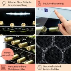 Shiraz 16 Quartz Weinkühlschrank 42l Touch-Bedienfeld 160 W 5-18 °C -Outdoor Grills Verkaufsgeschäft 10039901 DE 0005 usp