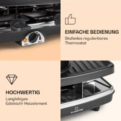 Entrecote 2-in-1 Raclette-Grill & Fondue Naturstein 1100W 8 Personen -Outdoor Grills Verkaufsgeschäft 10039922 de 0004 logo