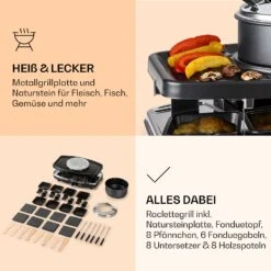 Entrecote 2-in-1 Raclette-Grill & Fondue Naturstein 1100W 8 Personen -Outdoor Grills Verkaufsgeschäft 10039922 de 0005 logo