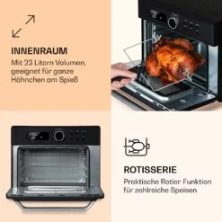 Prime Air Heißluftfritteuse 1500W 23l Timer 8 Programme -Outdoor Grills Verkaufsgeschäft 10040025 de 0005 logo